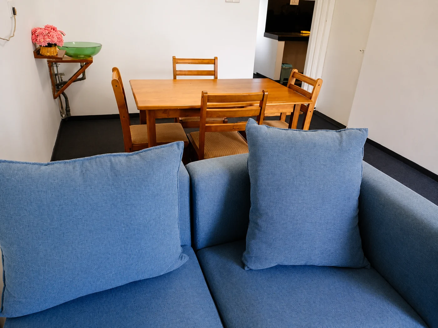 Family sitting and dining area