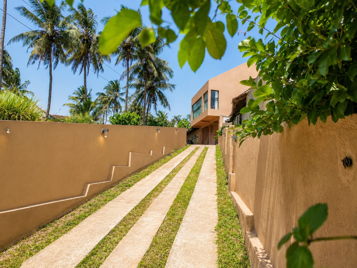 Villa Yuvin tropical exterior walkway